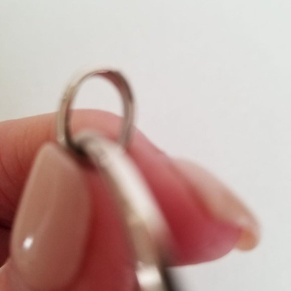 925 Sterling Silver 18K Gold Non Tarnish Large Open Circle Filigree Look Pendant - Picture 8 of 9